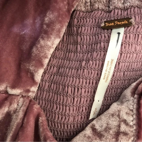 NWOT Bridgette velvet top by Free People in sizes Small and Medium - Picture 7 of 12